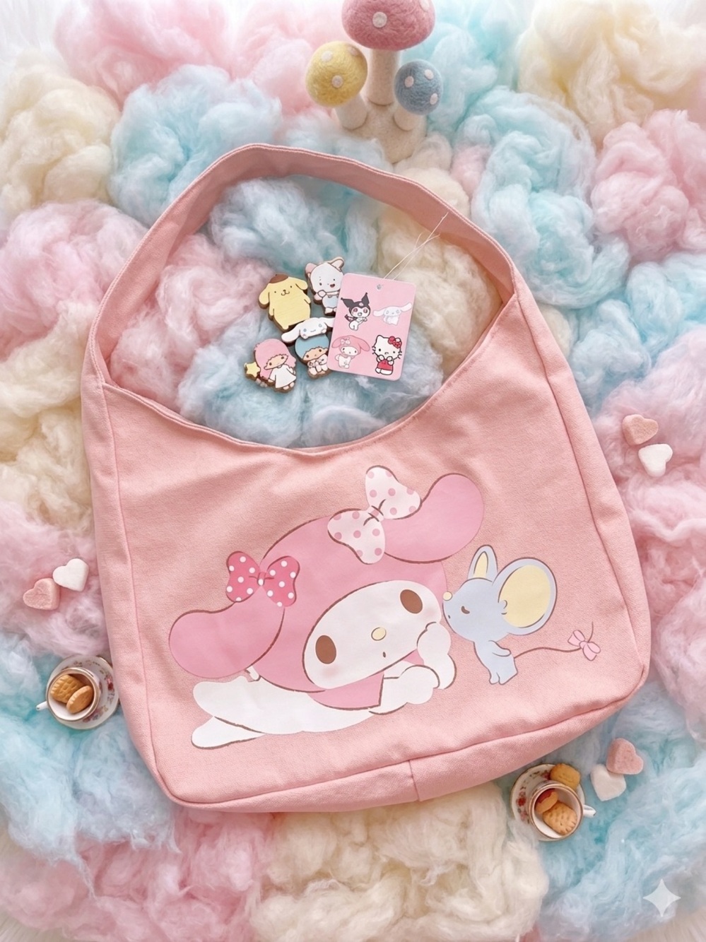 Sanrio My Melody Pink Canvas Kids Tote Bag